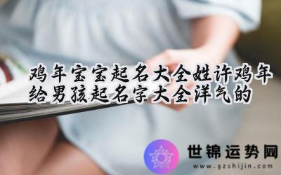鸡年宝宝起名大全姓许 鸡年给男孩起名字大全洋气的