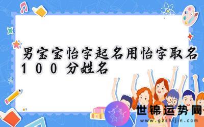 男宝宝怡字起名 用怡字取名100分姓名