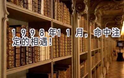   1998年11月，命中注定的相遇！  